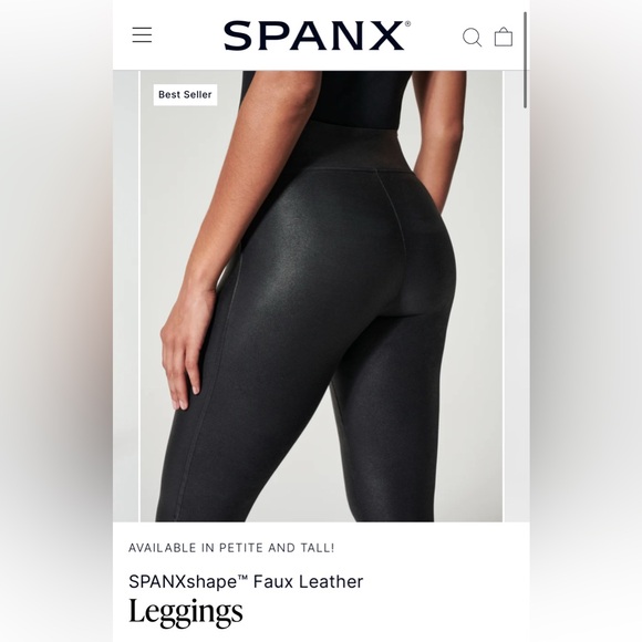 Spanx Faux Leather Leggings - Picture 2 of 2